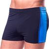 Aquarti Pantaloncini da Bagno Uomo con Elastico Regolabile, Nero/Blu, 6XL