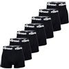 Ellesse Boxer Shorts da Uomo, Confezione da 7 - Yema Boxer Shorts, Con Logo, Senza Tasche, Cotone Elasticizzato, Nero , M