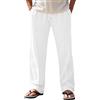 LKRSEEF Pantalone Lino Uomo Pantaloni Uomo Lino Pantaloni Yoga Donna Estivi Pantaloncini Infradito Matrimonio Con Elastico In Vita Slim Fit Elegante Harem Pants Giapponesi Baggy Casual Abito Estivo Viaggio