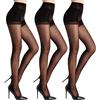 WAJIAFAR Pacco da 3 collant donna compressione graduata, 20 denari Semi Opachi contenitivo modellante leggins collant