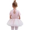 Tancefair Ragazza Vestito da Balletto Body Danza Tutu Body Abbigliamento da Balletto Leotard Ginnastica Manica Corta con Gonna tutù