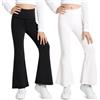 Domueay Leggings Flare per Ragazze, Pantaloni a Vita Alta, 9-10 Anni