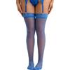 EVELIFE Calze Autoreggenti da Donna con Bordo alla Coscia in Pizzo, Antiscivolo in Silicone, Calze in Seta Alte, Blu reale, Taglia unica