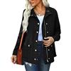 SDGR Giacca da donna mezza stagione primavera militare cappotto parka in cotone casual giacca tasche giacca sahariana donna sport casual outwear zip