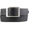 BELTINGER Cintura per jeans in pelle di bufalo pieno fiore con doppia fibbia 4 cm | cintura per jeans per uomo 40mm | cintura in pelle in pelle di bufalo 4cm