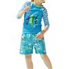 weVSwe Ragazzi Costume da Bagno Rash Guard Muta Bambino Bambini Manica Lunga A Due Pezzi Protezione UV Tavola da Surf 4 Anni