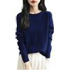 Chanyarn Maglione Girocollo da Donna in 100% Lana Merino 2025 Maglione Lavorato a Maglia Senza Cuciture a Maniche Lunghe