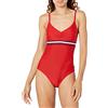 Tommy Hilfiger Classic V-Neck One Piece Swimsuit Un Pezzo Donna