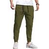 COOFANDY Pantaloni Casual Uomo Pantaloni Cargo Pantaloni da Jogging Pantaloni Lavoro con Tasche Verde Militare L