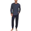 Sykooria Pigiama Uomo Invernali Pigiama Uomo Cotone Lungo Pigiama Due Pezzi Set Pigiama Caldo Pigiami da Uomo Maniche Lunghe e Pantaloni Lunghi 583-PAT2 XXL