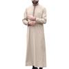 Vhersily 2026 Veste Musulmana Uomo Caftano Musulmano Vestita Ricamo Islamico Caftano Saudita Arabo Jubba Thobe Mogadiscio Abito da Preghiera con Cerniera Ramadan Camicie Lunge per Matrimoni