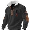 DUHGBNE Felpa con Collo Alto in Tessuto Composito ignifugo e Mezza Zip Design Utility con Rinforzi Pesante e duratura per attività all'Aperto