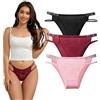 Hialegion Comode E Sexy Mutandine in Pizzo A Vita Alta Senza Cuciture per Donna 3 Paia M