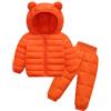 CHICTRY Tuta da Sci Invernale Bambina Neonato 2 Pezzi Invernale Giacca con Cappuccio Piumino e Pantaloni Larghi Tuta da Neve Calda Snowsuit Outwear Unisex