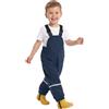 Volunboy Pantaloni Impermeabile Bambini 1-5 Anni, Leggeri, Regolabile, Pantaloni Fango, Salopette Antipioggia(Taglia 120,4-5 Anni,Blu Navy)