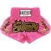 Aislor Pantaloncini Muay Thai Unisex Bambini Pantaloncini da Combattimento Kick Boxing Shorts Pantaloni Corti per MMA rappling Arti Marziali Competizione Rosa 5-7 Anni