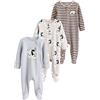 NEXT Bambini Confezione da 3 Tutine per Neonati con Zip bidirezionale Monochrome Dog 3 Mesi-6 Mesi