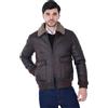 Ciabalù Montone Uomo con Pelliccia Interna e sul Collo Giacca Imbottita con Cerniera Doppio Cursore Giubbotto Invernale Modello Aviatore Slim Fit (IT, Testo, XL, Regular, Regular, Testa di Moro)