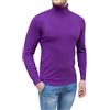 Evoga Maglione Dolcevita Uomo Viola Slim Fit Maglia Pullover Casual (as6, Alpha, x_l, Regular, Regular, Viola, XL)
