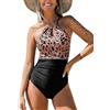 CUPSHE Costume da Bagno Intero da Donna con Collo Alto e Controllo della Pancia