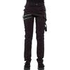 pvucpot Pantaloni Skinny con Cerniera con Borchie in Ecopelle Gotica Steampunk da Donna pantaloni punk gotici, pantaloni Pantaloni a Matita gotici con Tasche con Cerniera