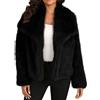 ZhuiKun Cappotto Donna in Pelliccia Sintetica Calda Morbida Legera Giacca Corto con risvolto Cardigan a Manica Lunga