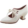 Generico Mary Jane Two Tone Lace Up Chiuso Punta Rotonda Vintage Tacchi 1950 décolleté Anni '20 vittoriane Retro Scarpe Adatta