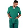 TCD Divisa Sanitaria Infermiere in 5 COLORI a scelta- Casacca e Pantalone | Medicale Unisex | OSS Ospedale Estetista Veterinario Dentista (U15 Verde Chirurgia, XXL)