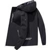 Fulidngzg Giacca Uomo Invernale Caldo Nylon Impermeabile Vento con Rivestimento in Piumino e Cappuccio S-5XL Giubbotto Softshell Primaverile Autunno Casual Elegante da Lavoro per Moto Trekking Escursioni 2025