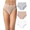 Risalti Slip Donna Bamboo Vita Alta Morbide Senza Cuciture 3 Pz