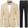 Allthemen Abito 2 Pezzi Uomo Blazer Pantaloni Slim Fit 1 Bottone