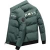 Mayamiyasa Moda Parka da Uomo, London Invernale da Giubbotto, Giacca a Vento Calda e Grossa, Outdoor Antivento Giubbotto Parka, Bos Logo, Unisex Abbigliamento per Esterni. Verde S