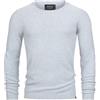 Indicode Uomini Loakim Knit Sweater | Maglione Classico a Maglia Melange con Scollo Rotondo Blue Wave XXL