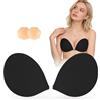 SHINYMOD Reggiseno Senza Spalline, Reggiseno Senza Schienale Invisibile al Seno Rialza Reggiseno Imbottito Spinta Seno Copricapezzolo Autoadesivo Largo Reggiseno Riutilizzabile per Costume da Bagno