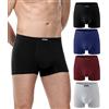 wirarpa Boxer da Uomo Confortevolezza Elasticizzato Traspirabilità Mutande Uomo Biancheria Intima Boxer in Cotone Confezione da 4 Pezzi Multicolore Taglia S