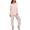 Toocool Pigiama Donna Invernale Felpato Gatti Maniche Lunghe Caldo Cotone Pantaloni F5678 [Rosa,M]