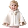 Aislor Neonata Bambina Pelliccia Cappotto Giacca con Cappuccio Mantellina Mantello Poncho Scialle Principesse Bolero Capo per Festa Compleanno Matrimonio