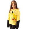Pokémon Felpa con Cappuccio Girls Kids Maglione Giallo con Cappuccio Pikachu