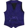 RUMAOZIA Gilet da uomo doppiopetto, slim fit, giacca da motociclista, casual, da lavoro, con scollo a V, stile vintage, in tinta unita, per il tempo libero, O blu., M