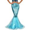Freebily Paillettes Gonna Lunga a Sirena Vita Alta Coda Sirena Donna Costume Carnevale Sirenetta Principessa Pesce Mermaid Tail Vestito Cerimonia Bodycon Abito Aderente Blu D S