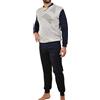 Navigare Pigiama Uomo Invernale Caldo Cotone Interlock Grigio (50/L, B2141356)
