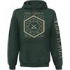 Sleep Token House Veridian Uomo Felpa con Cappuccio Verde 50% Cotone, 50% Poliestere Regular