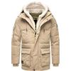 STONE HARBOUR Giacca invernale da uomo calda trapuntata con cappuccio e soffice inserto in pelliccia sintetica Lauroo XX S-3XL, Sabbia beige., S