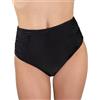 MYLILY Bikini Donna Vita Media Alta | Costume Culotte Donna Mare | Costume Mutanda Nero | Bikini con arricciature (M)