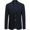 Allthemen Blazer da Uomo Casual Eleganti Slim Fit Giacca da Abito con 2 Bottoni Formale Smart Jacket Matrimonio Blu Navy L