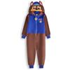 Paw Patrol Chase Tutina per Bambini e Bambine | Pigiama Tutto-in-Uno per Bambini in Blu e Marrone | Tuta da Notte Unisex con Cappuccio Ricamato e Orecchie 3D