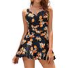 SHEKINI Donna Costume da Bagno con Gonna One Piece Dimagrante Costume Intero con Coppe Soffici Vintage Skirted Swimwear Costume Mare Bikini da Spiaggia