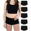 SES Mutande da Donna in 100% Cotone, Nero, 3XL