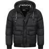 Indicode Uomini INPaulix Quilted Jacket | Giubbotto trapuntato con cappuccio Black L