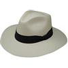 Borges & Scott Cappello Panama Safari a Goccia - più Resistenti e Tessuto Mano - Bianco con Nastro Nero - 58cm (M)